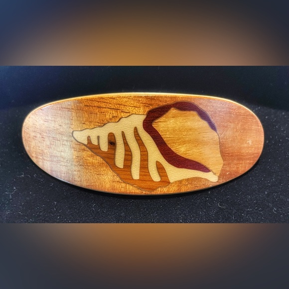 Koa Wood Inlay Barrette